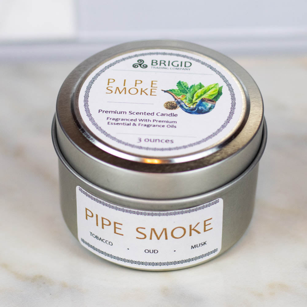 Luxurious Pipe Smoke Candle - Rich Cuban Tobacco & Oud Aroma - Korvel