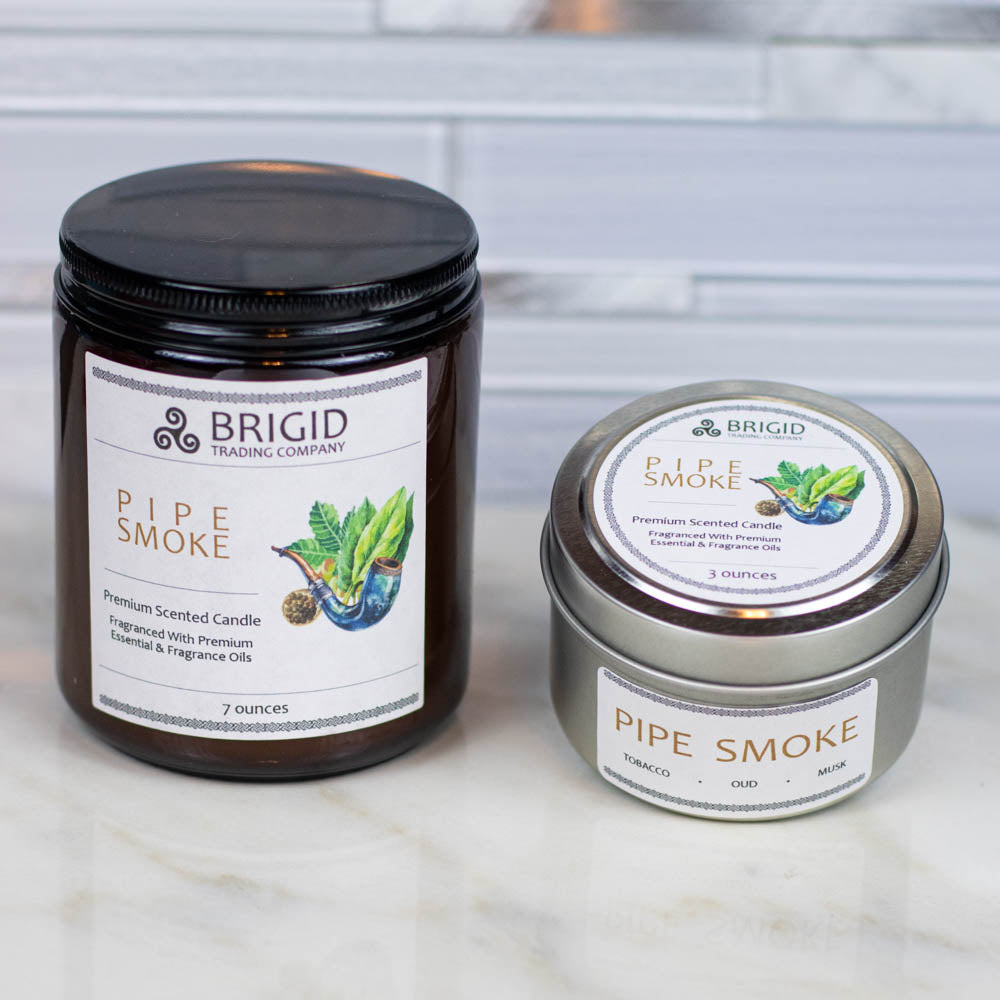 Luxurious Pipe Smoke Candle - Rich Cuban Tobacco & Oud Aroma - Korvel