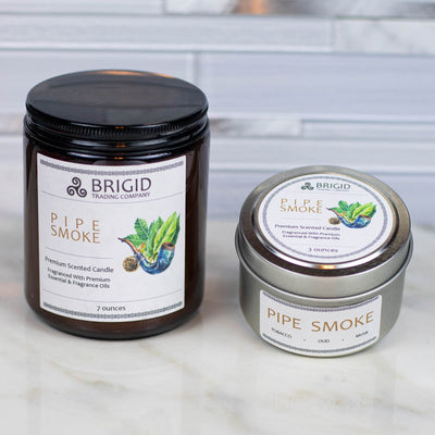 Luxurious Pipe Smoke Candle - Rich Cuban Tobacco & Oud Aroma - Korvel