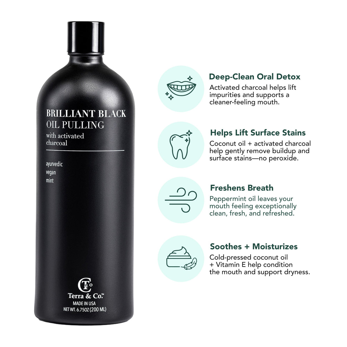 Brilliant Black® Ayurvedic Mouthwash for Oral Care
