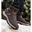 Botas de Tobillo Impermeables de Invierno Marrón Elegantes para Hombre