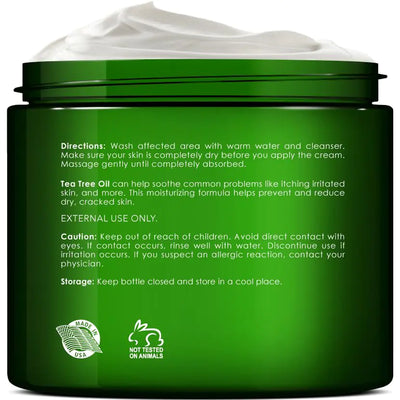 Crema para pies de aceite de árbol de té de New York Biology - 8 oz