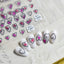 Pegatinas de Uñas Bubble Cute Corazones Negros y Rojos