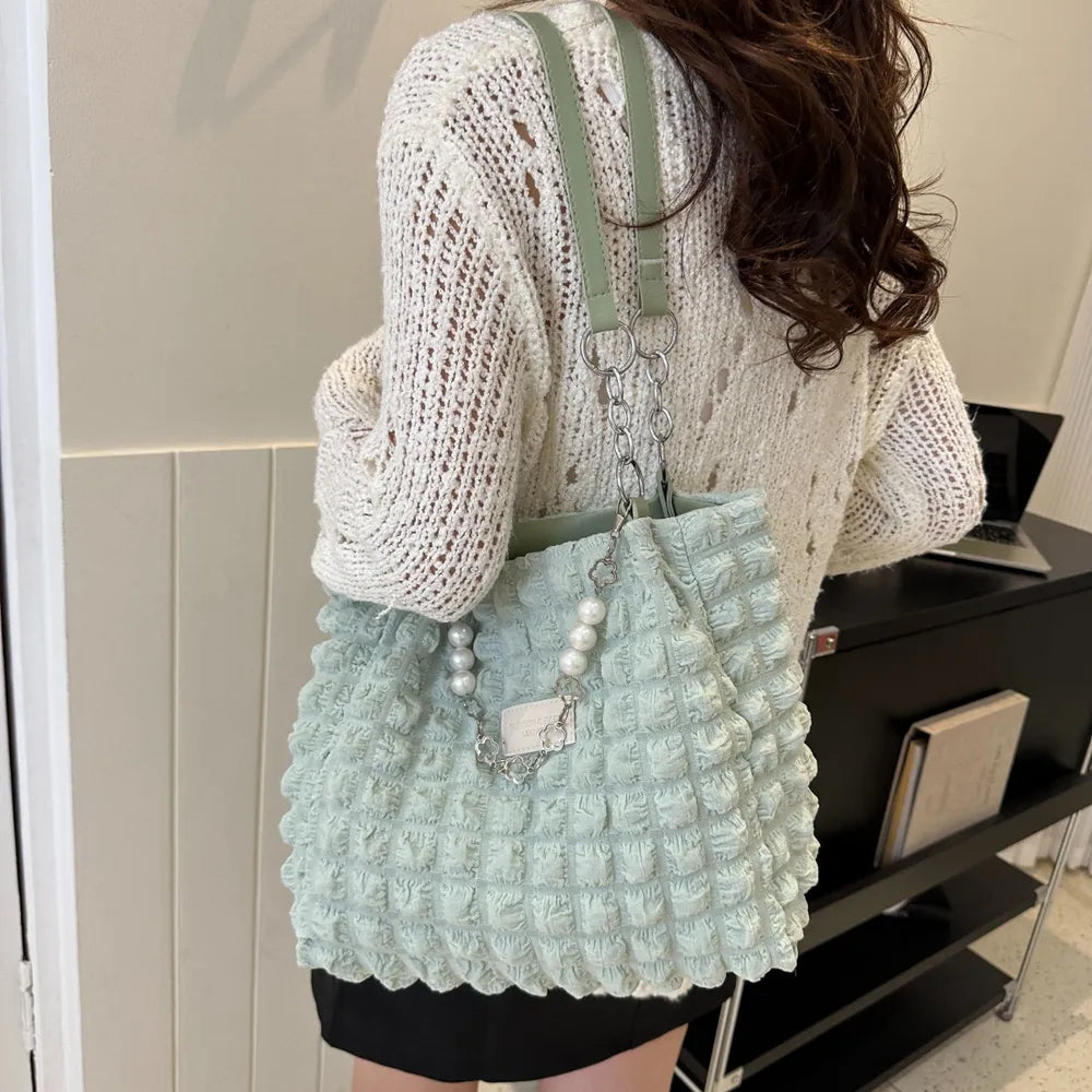 Bubble Textured Tote Bag - Stylish and Versatile