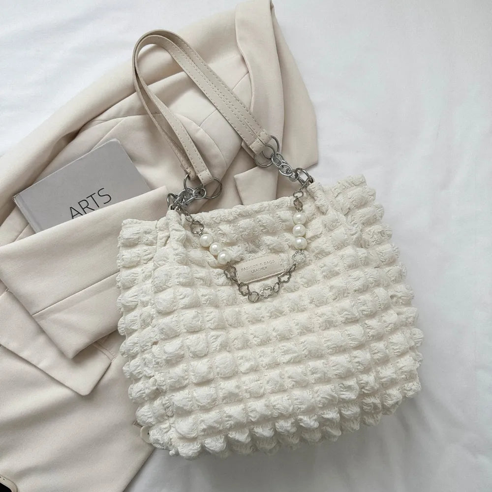 Bubble Textured Tote Bag - Stylish and Versatile