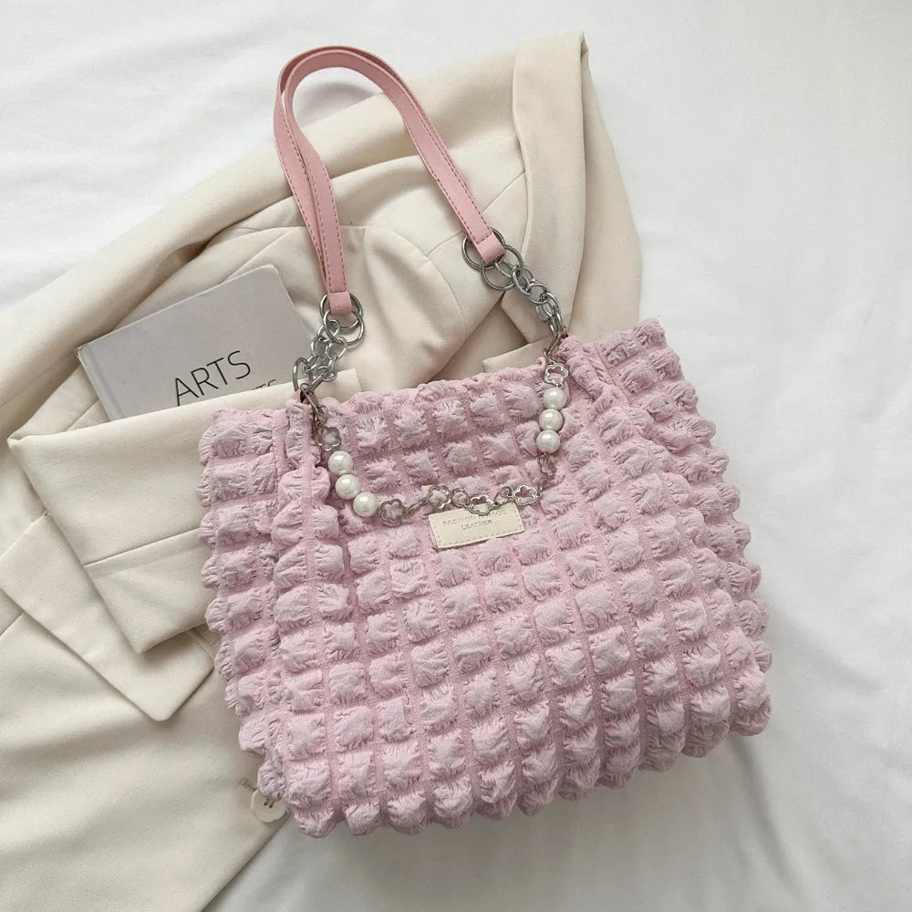 Bubble Textured Tote Bag - Stylish and Versatile