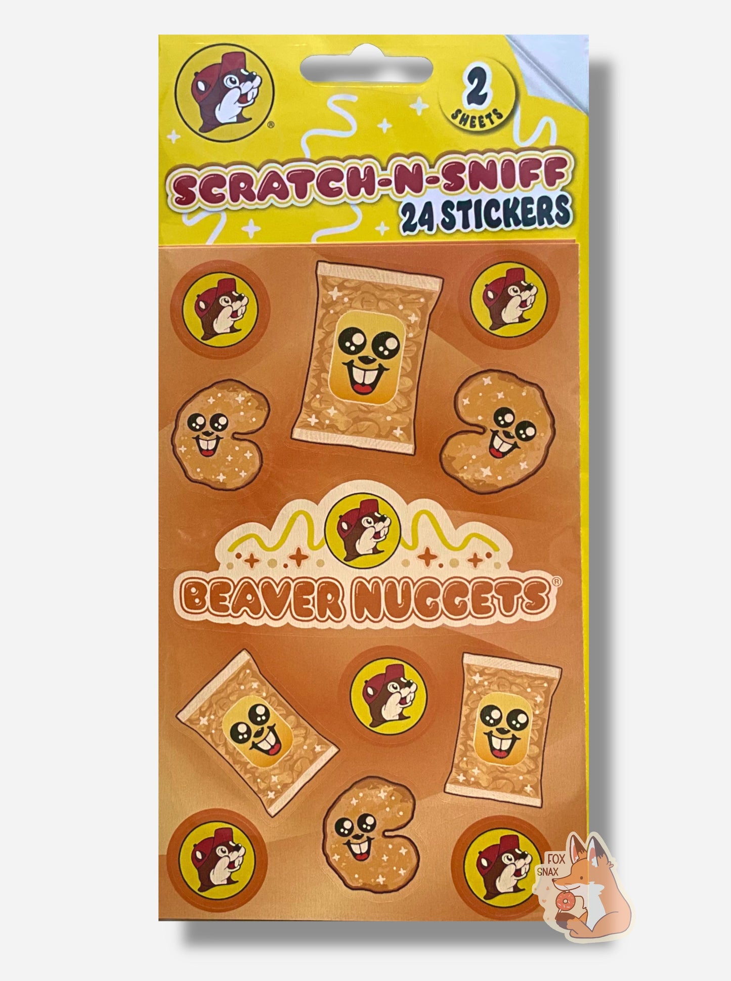 Autocollants à gratter et sentir des Buc-ee's Beaver Nuggets