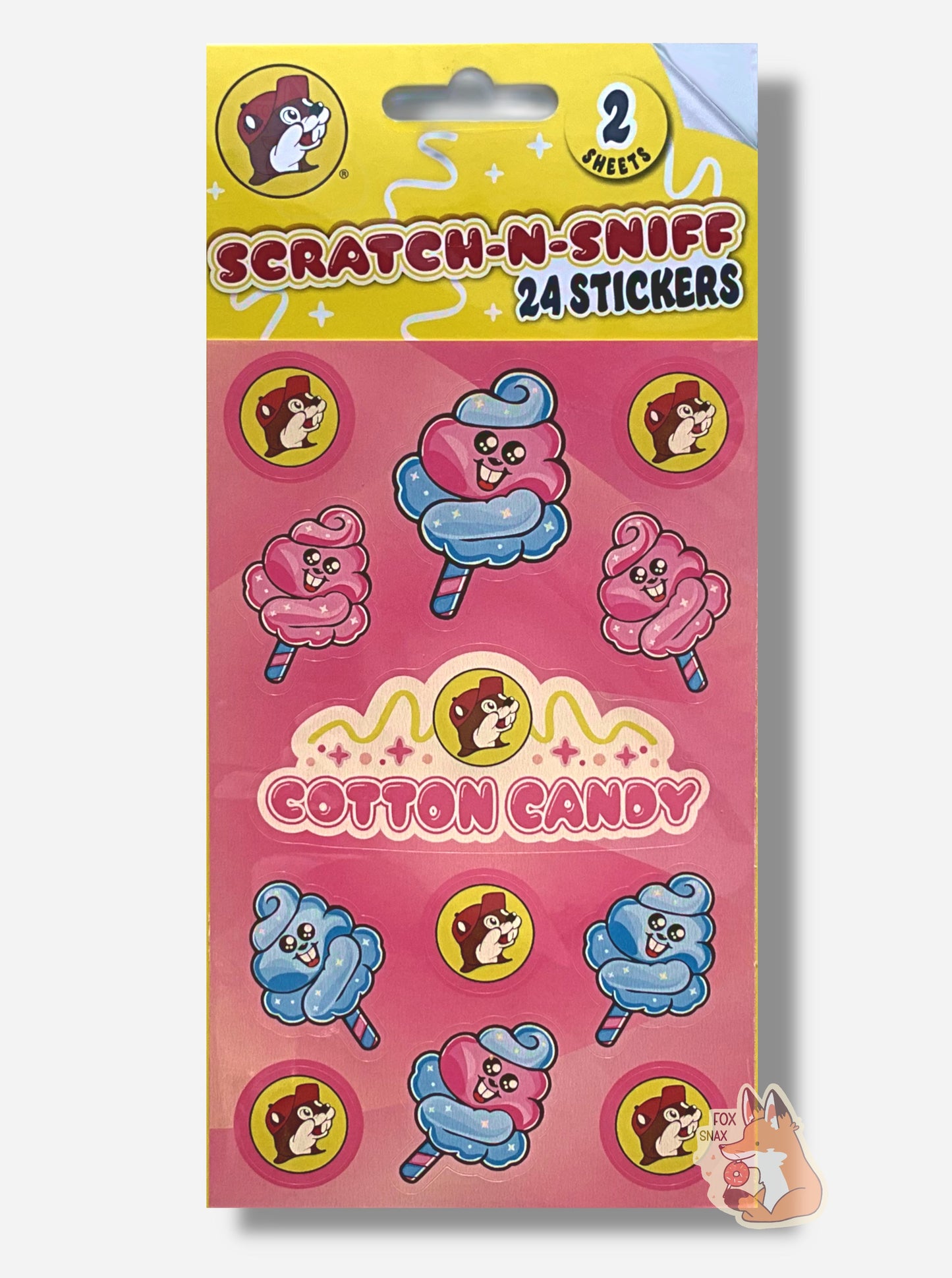 Autocollants Buc-ee's Cotton Candy à gratter et sentir