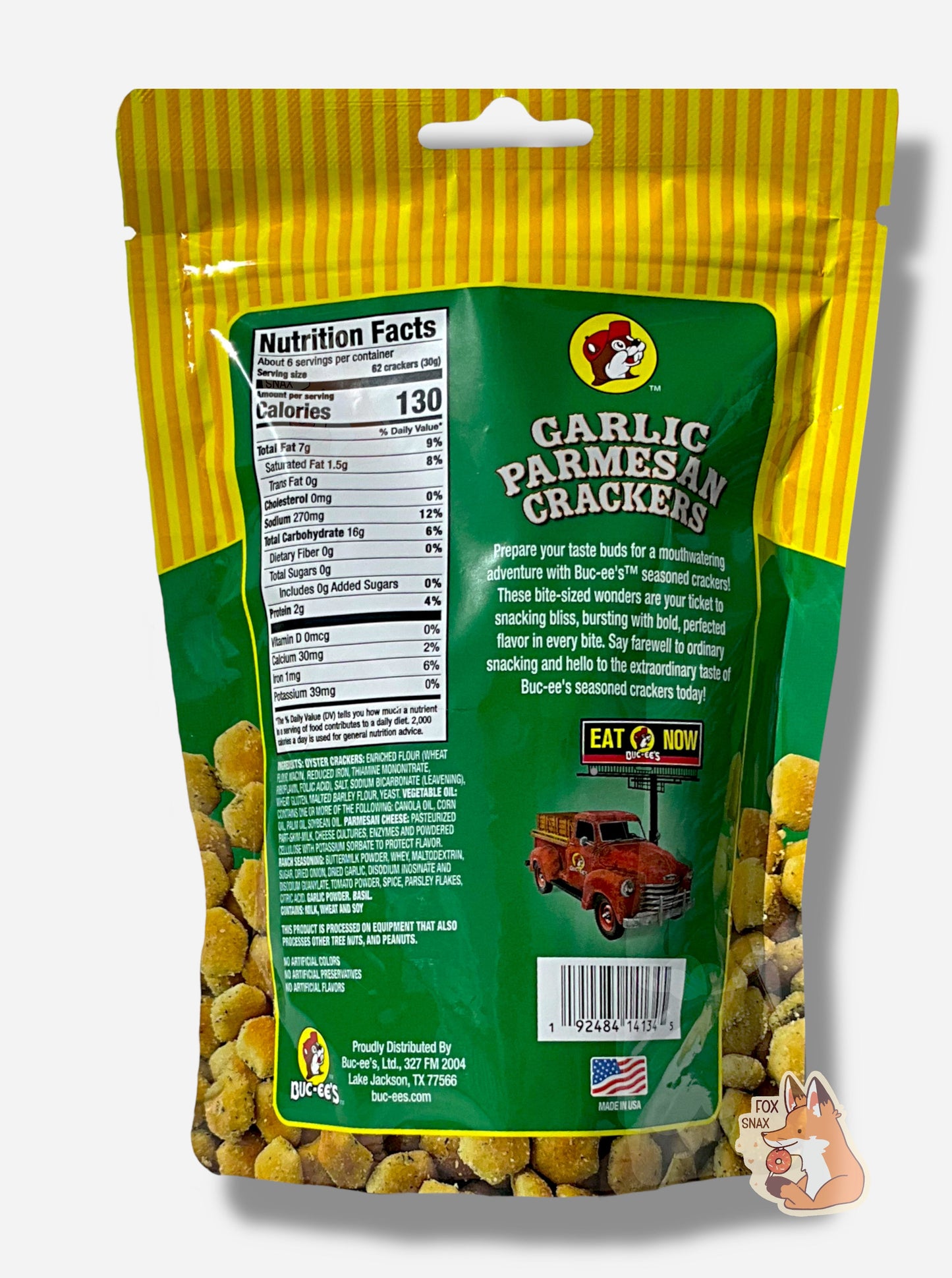 Crackers à l'ail et au parmesan de Buc-ee's