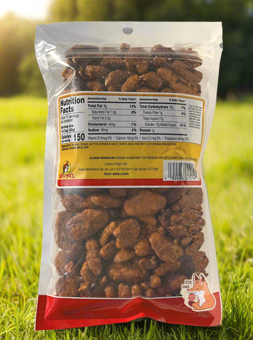 Buc-ee's Honey Toasted Pecans - Sweet Crunchy Snack