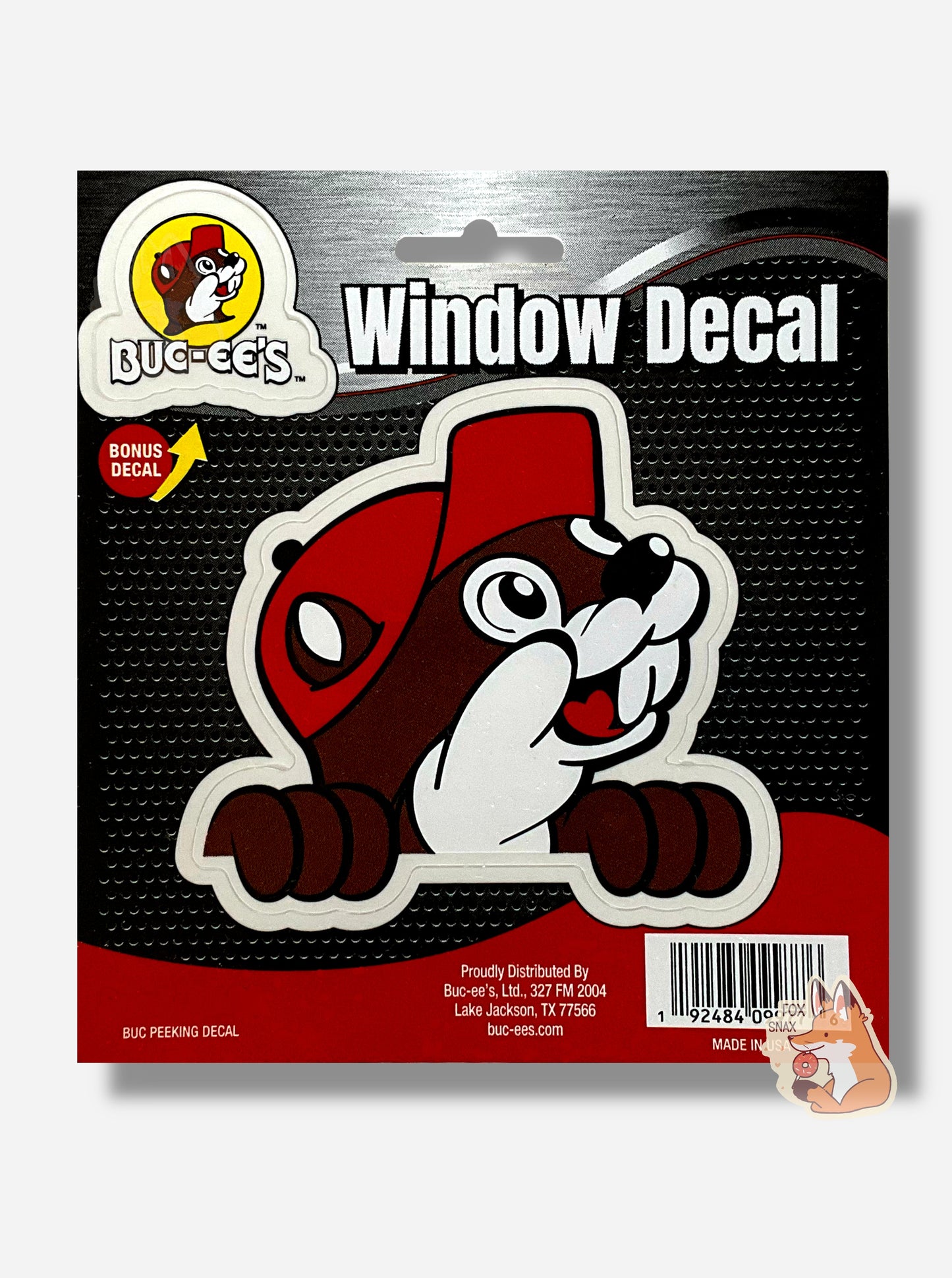Autocollant de fenêtre Buc-ee's Peeking