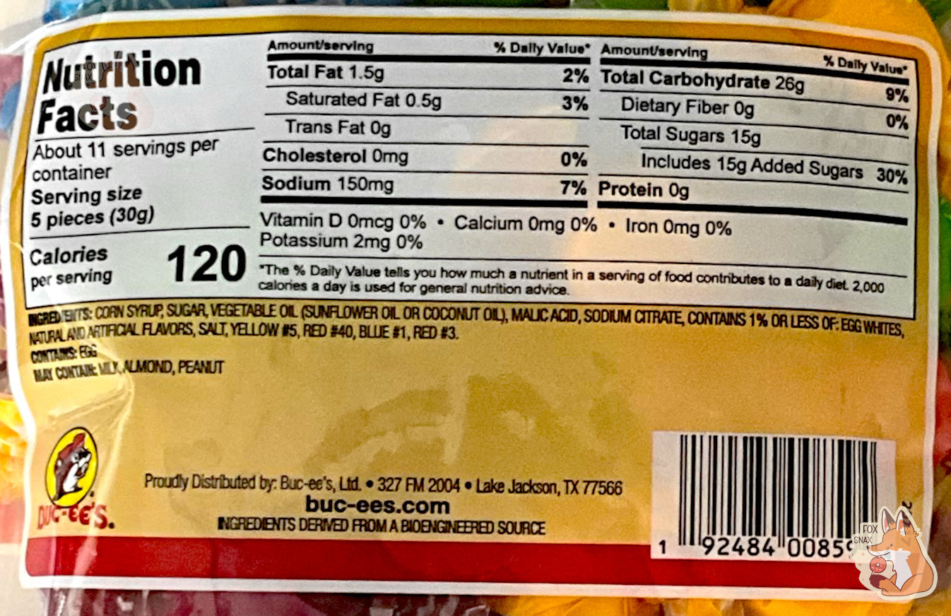 Buc-ee's Taffy au Sel de Mer Acidulé - 12 oz