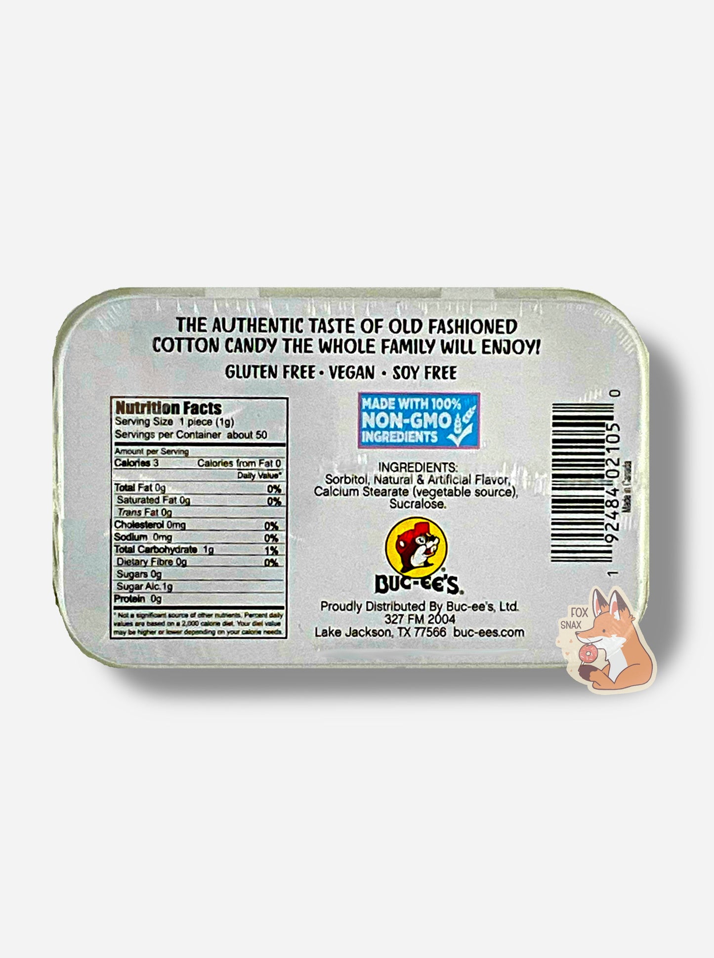 Buc-ee's Cotton Candy Mints - Sugar-Free Delight