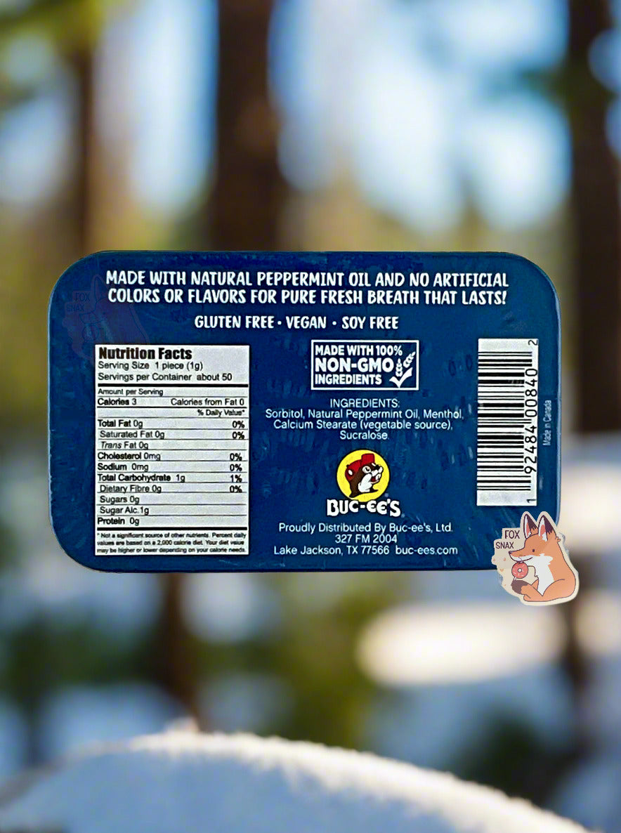 Mints à la menthe poivrée premium de Buc-ee's
