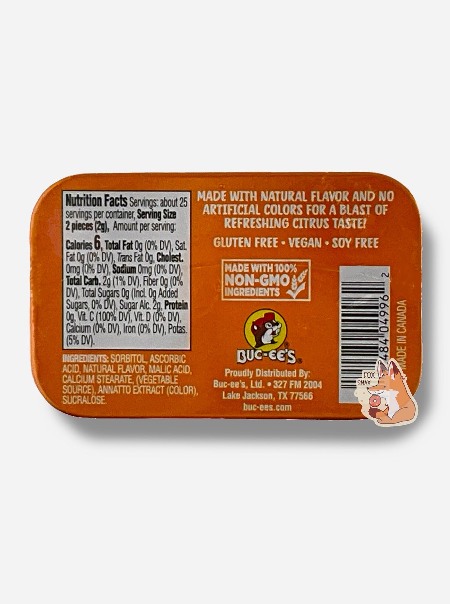 Buc-ee's Orange Blast Sours - Zesty Citrus Treats