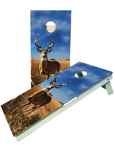Premium Whitetail Buck Cornhole Boards for Outdoor Fun - Korvel