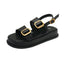 Buckle Open Toe Platform Sandals - Korvel