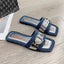 Buckle Trim Open Toe Sandals - Korvel