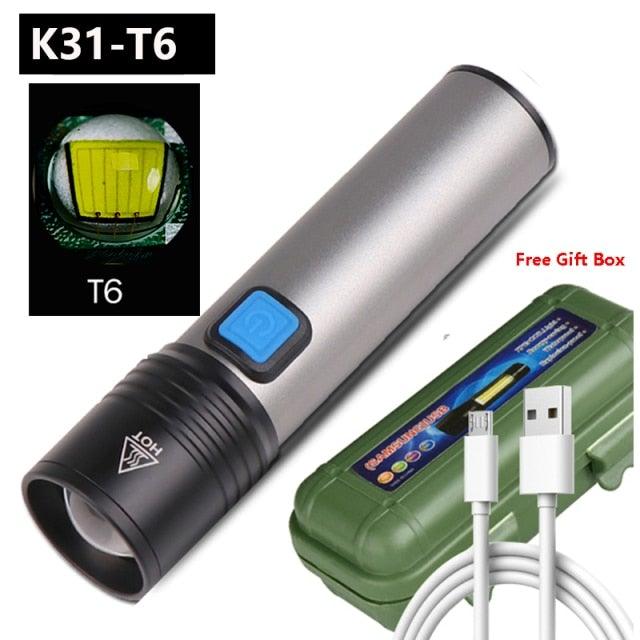 2000 Lumen Rechargeable LED Flashlight with Adjustable Focus - Waterproof Mini Torch for Outdoor Adventures - Korvel