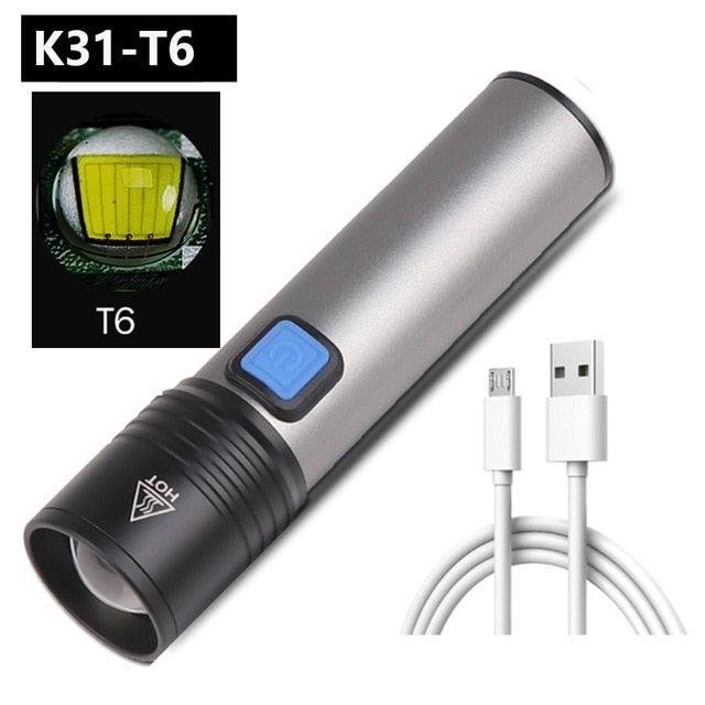 2000 Lumen Rechargeable LED Flashlight with Adjustable Focus - Waterproof Mini Torch for Outdoor Adventures - Korvel