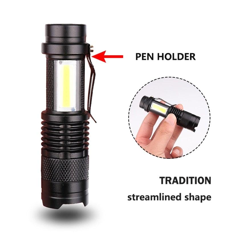 2000 Lumen Rechargeable LED Flashlight with Adjustable Focus - Waterproof Mini Torch for Outdoor Adventures - Korvel