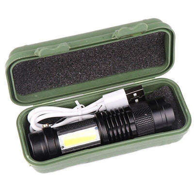 2000 Lumen Rechargeable LED Flashlight with Adjustable Focus - Waterproof Mini Torch for Outdoor Adventures - Korvel
