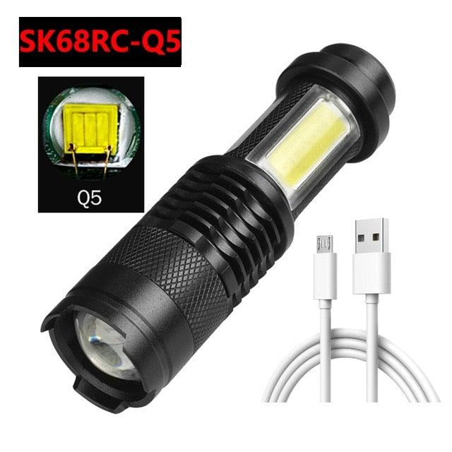 2000 Lumen Rechargeable LED Flashlight with Adjustable Focus - Waterproof Mini Torch for Outdoor Adventures - Korvel