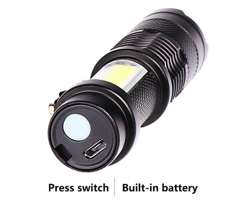 2000 Lumen Rechargeable LED Flashlight with Adjustable Focus - Waterproof Mini Torch for Outdoor Adventures - Korvel