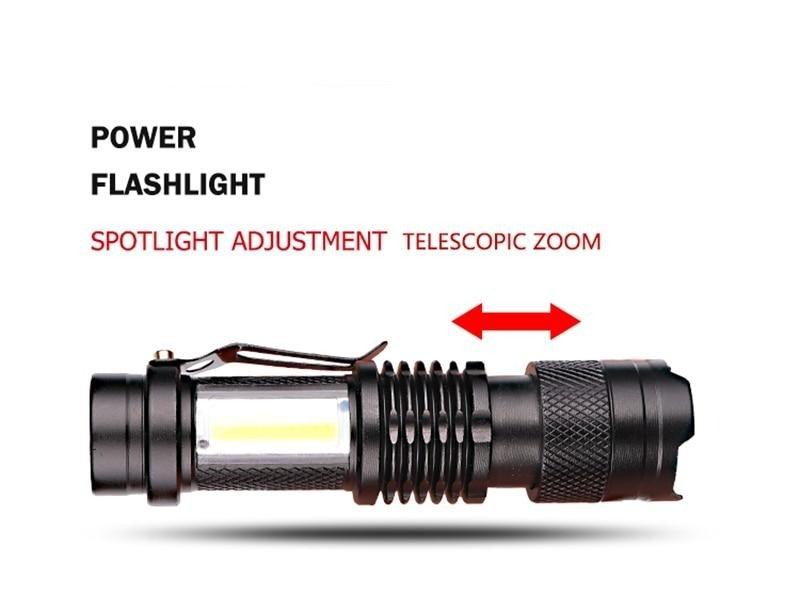 2000 Lumen Rechargeable LED Flashlight with Adjustable Focus - Waterproof Mini Torch for Outdoor Adventures - Korvel