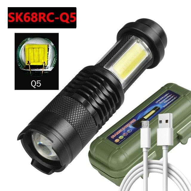 2000 Lumen Rechargeable LED Flashlight with Adjustable Focus - Waterproof Mini Torch for Outdoor Adventures - Korvel