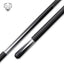 Premium Black Pearl Point Cue Butt with Leather Wrap