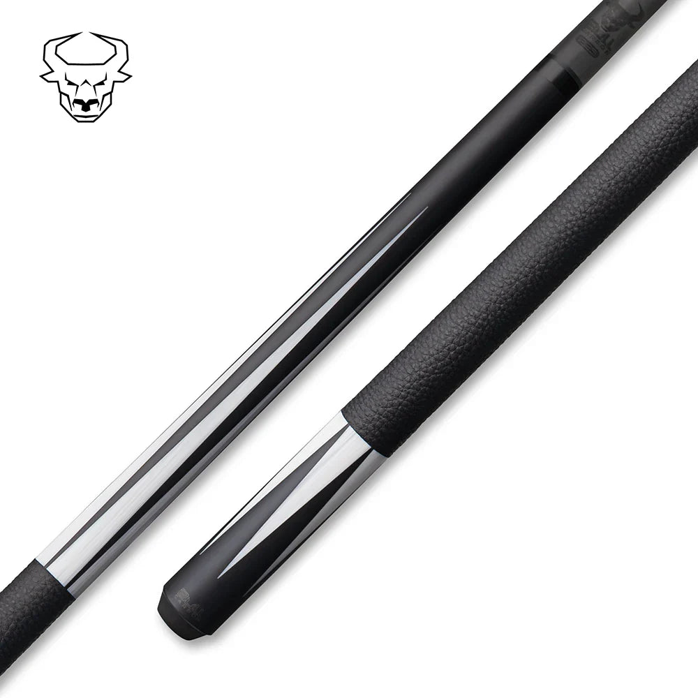 Premium Black Pearl Point Cue Butt with Leather Wrap