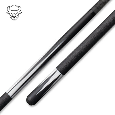 Premium Black Pearl Point Cue Butt with Leather Wrap