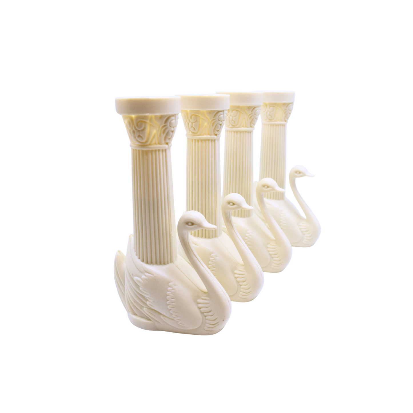 Bush Style Ivory Swan Cake Pillars - Pack of 36