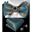 Elegant Gold and Black Pattern Silk Bowtie Set for Men