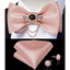 Elegant Gold and Black Pattern Silk Bowtie Set for Men