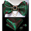 Elegant Gold and Black Pattern Silk Bowtie Set for Men