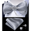 Elegant Gold and Black Pattern Silk Bowtie Set for Men