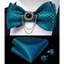 Elegant Gold and Black Pattern Silk Bowtie Set for Men