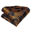 Elegant Gold and Black Pattern Silk Bowtie Set for Men