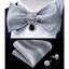 Elegant Gold and Black Pattern Silk Bowtie Set for Men