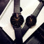 Montre Quartz de Luxe pour Couples avec Rhinestones - Montre en Cuir Élégante