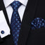 Luxury Men's Silk Necktie and Cufflinks Set with Handkerchief - Elegant Floral Design for Weddings and Casual Wear - Korvel
