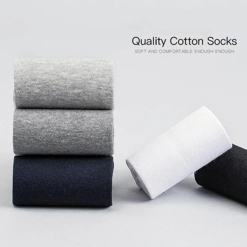 Calcetines de Crew de Algodón Blanco Premium - 10 Pares para Hombres