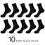 Calcetines de Crew de Algodón Blanco Premium - 10 Pares para Hombres