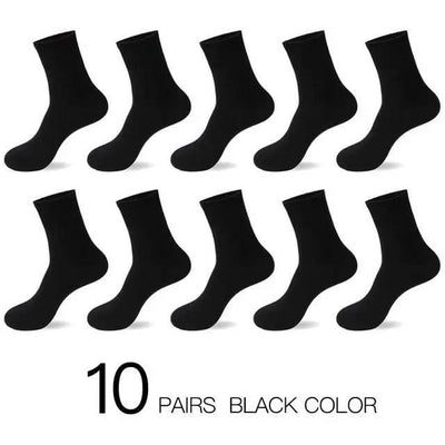 Chaussettes Crew en Coton Blanc Premium - 10 Paires pour Hommes