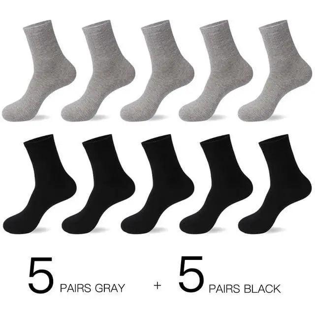 Calcetines de Crew de Algodón Blanco Premium - 10 Pares para Hombres