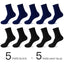Calcetines de Crew de Algodón Blanco Premium - 10 Pares para Hombres