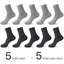 Calcetines de Crew de Algodón Blanco Premium - 10 Pares para Hombres