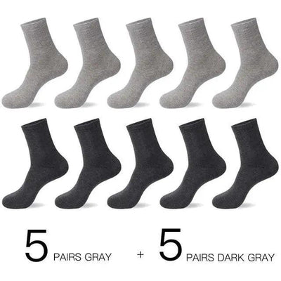 Chaussettes Crew en Coton Blanc Premium - 10 Paires pour Hommes